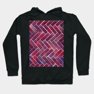 Pink Herringbone Hoodie